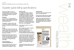 Supplier guide Listing